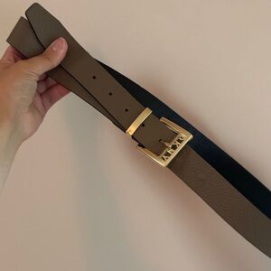 DKNY Tan and Black Belt